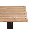 Panchina moderna in legno con piattaforma Nelson